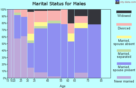 New Llano marital status for males