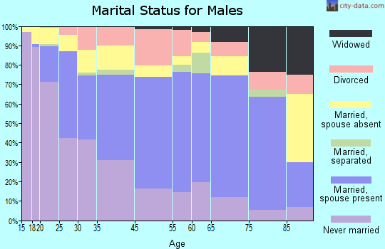Pineville marital status for males