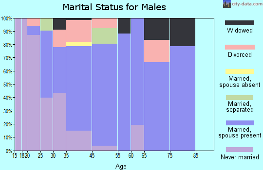 Port Sulphur marital status for males