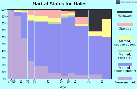 Ruston marital status for males