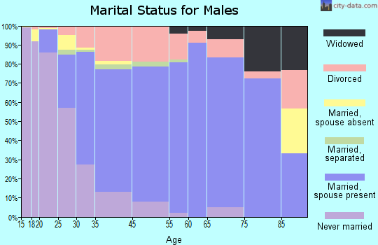 Terrytown marital status for males