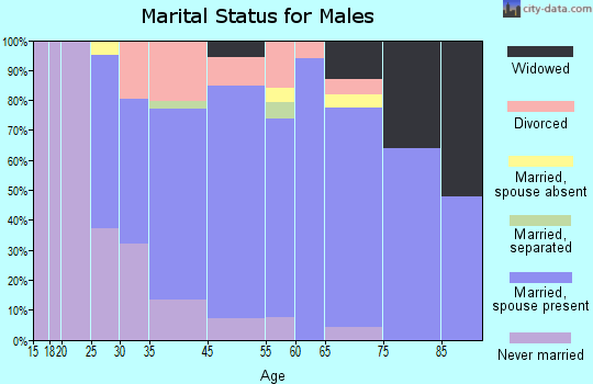 Calais marital status for males