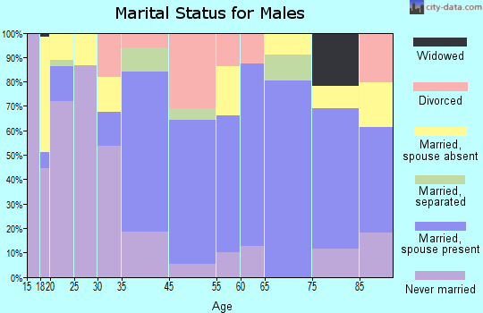 Farmington marital status for males