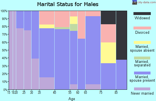 Madison marital status for males