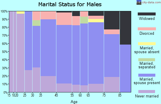 South Sanford marital status for males