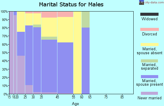 Andrews AFB marital status for males