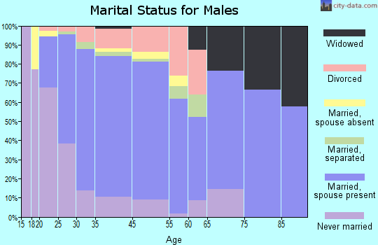 Ballenger Creek marital status for males