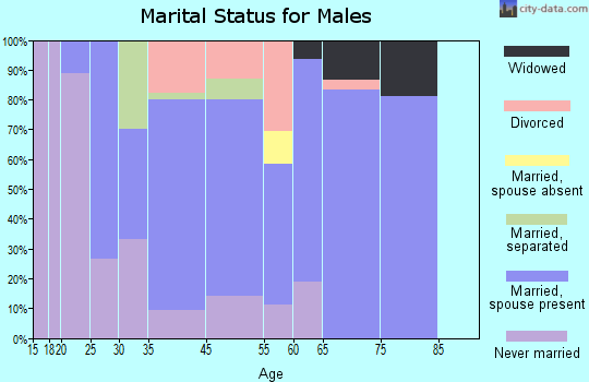 Charlestown marital status for males