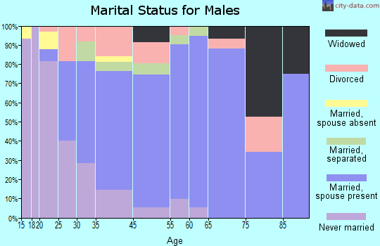 Chesapeake Beach marital status for males