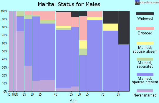 Chesapeake Ranch Estates-Drum Point marital status for males