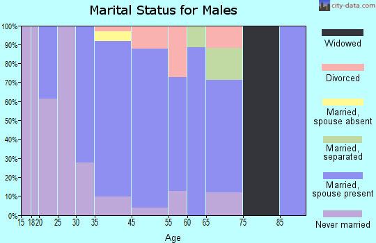 Clarksburg marital status for males
