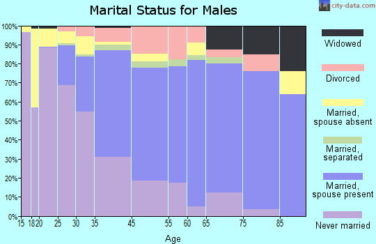 College Park marital status for males