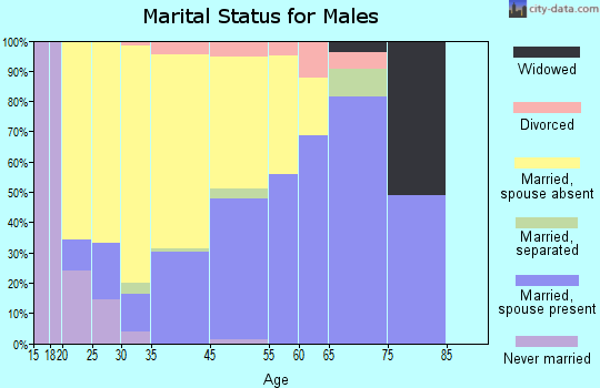 Cresaptown-Bel Air marital status for males