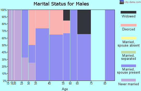 Deal Island marital status for males