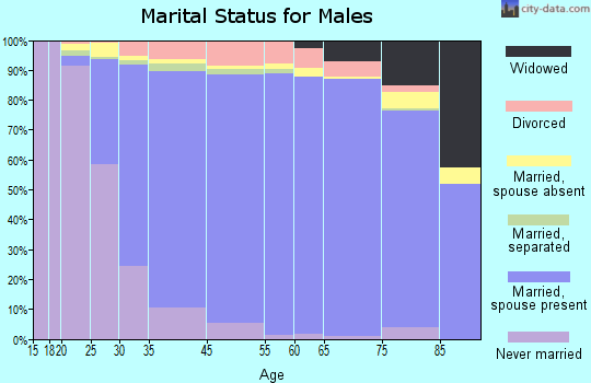Ellicott City marital status for males