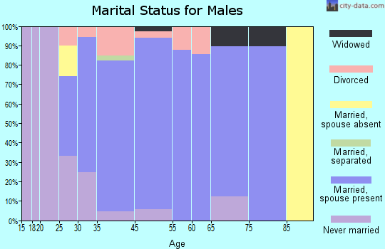 Golden Beach marital status for males