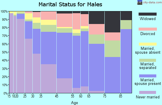 Greater Landover marital status for males