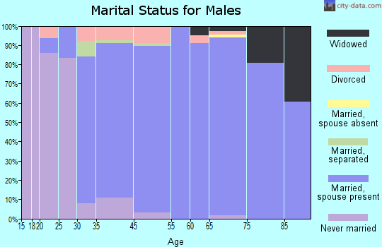 Hampton marital status for males