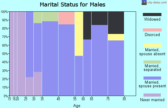 Highfield-Cascade marital status for males