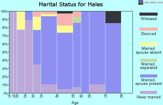 Hillsmere Shores marital status for males