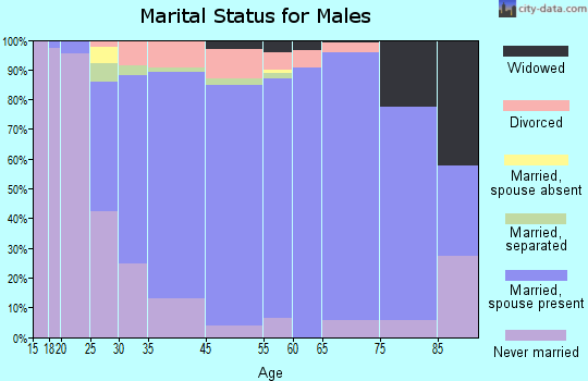 Lake Shore marital status for males