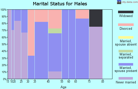 Mardela Springs marital status for males