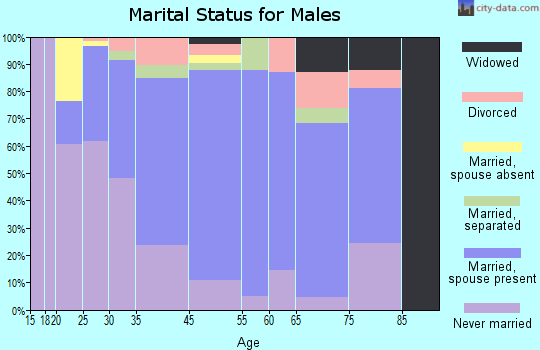 Maryland City marital status for males