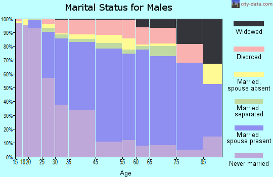 Milford Mill marital status for males