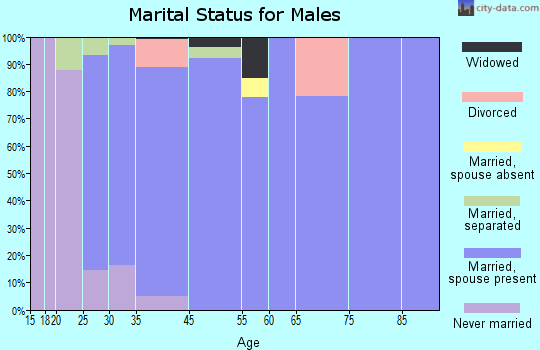 Mount Airy marital status for males