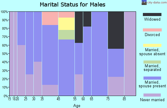 New Market marital status for males