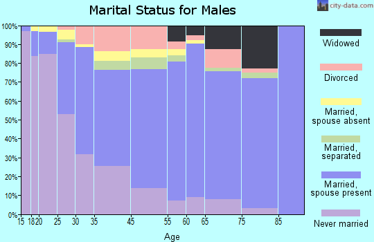 Owings Mills marital status for males