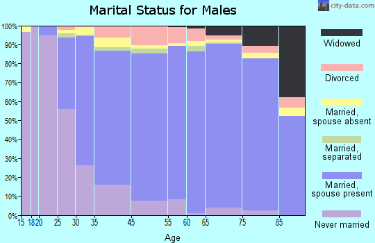 Pikesville marital status for males