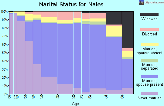 Rockville marital status for males