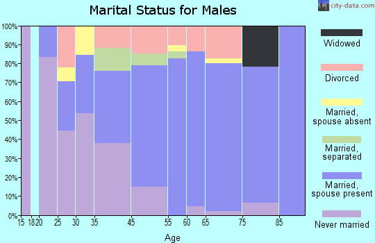 St. Michaels marital status for males
