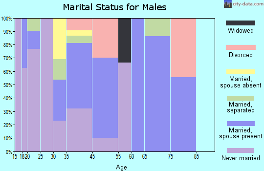 Peach Springs marital status for males