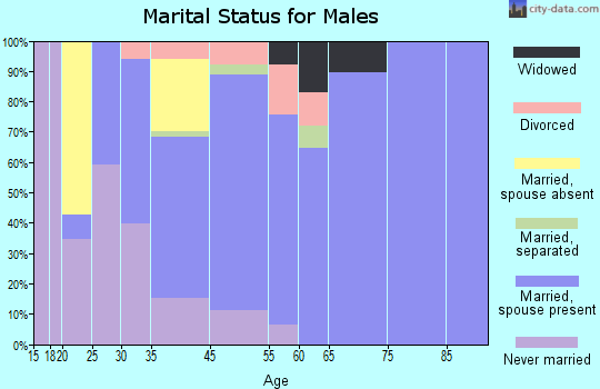 Selby-on-the-Bay marital status for males