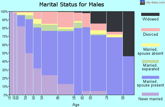 South Gate marital status for males