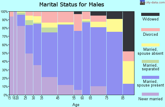 South Laurel marital status for males