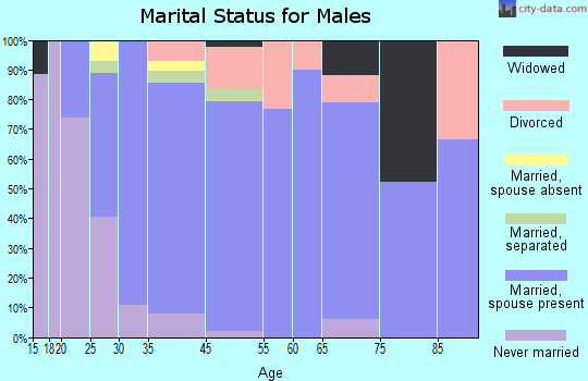 Stevensville marital status for males