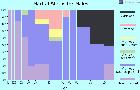 Bondsville marital status for males
