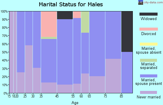 East Douglas marital status for males
