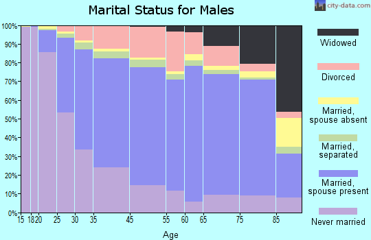 Fall River marital status for males