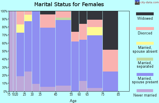 Rio Rico Northeast marital status for females