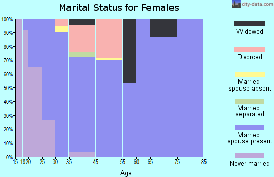Rio Rico Southeast marital status for females