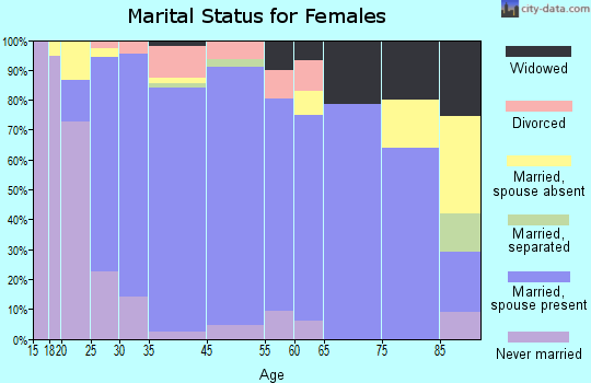 Allendale marital status for females