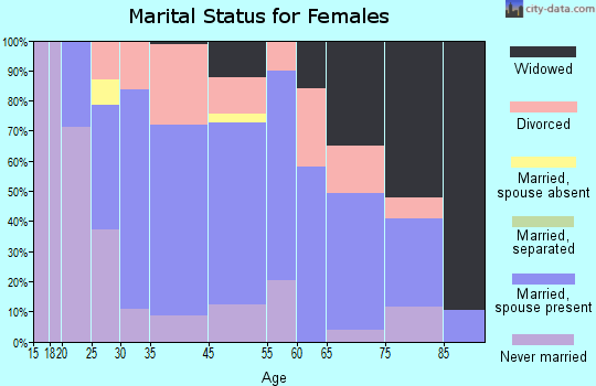 Berrien Springs marital status for females