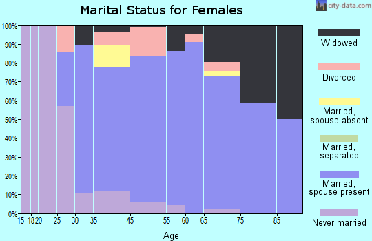 Bingham Farms marital status for females