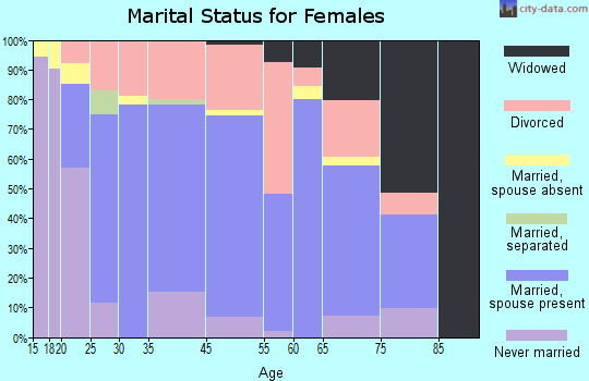 Boyne City marital status for females