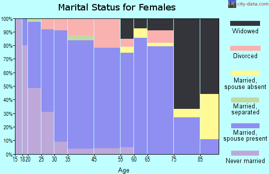 Hudsonville marital status for females