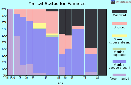 Kent City marital status for females